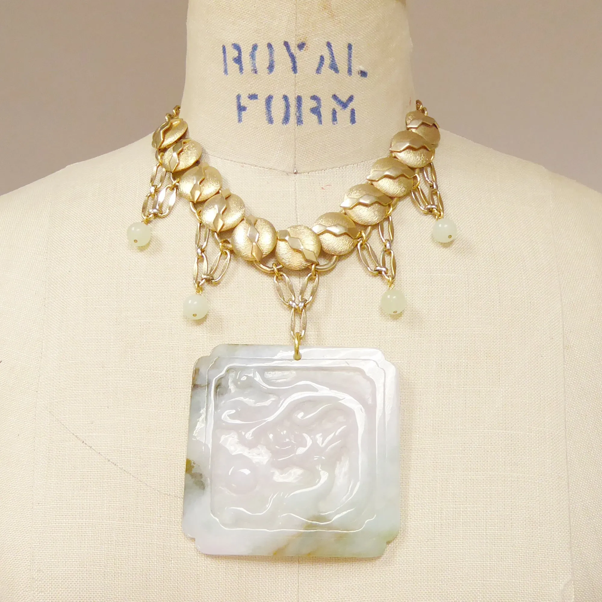 Jade dragon necklace
