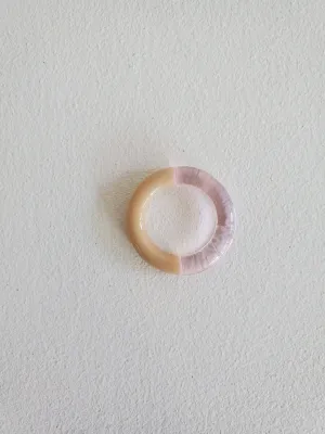 KEANE Two-Tone Ring - Rose / Beige