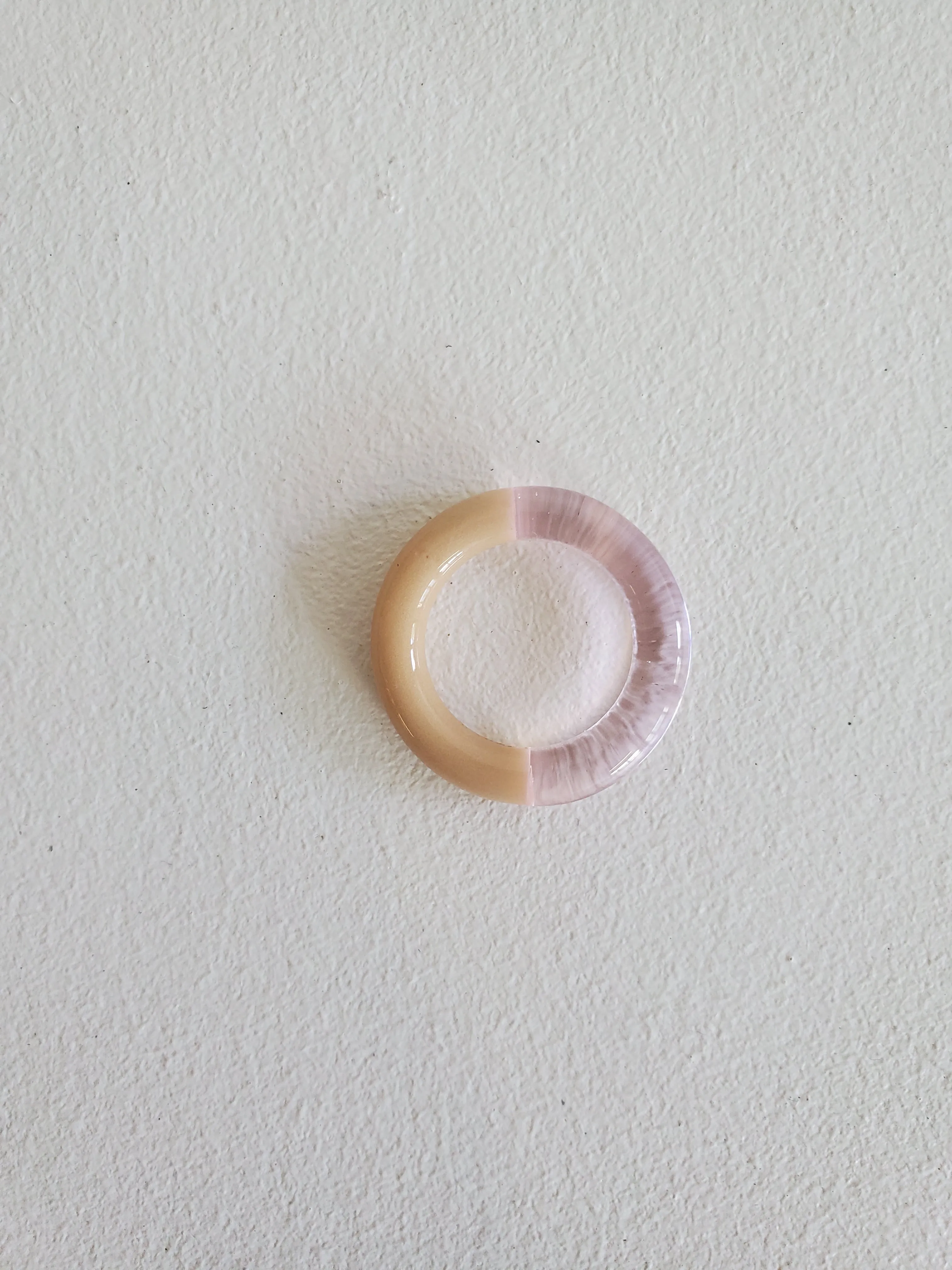 KEANE Two-Tone Ring - Rose / Beige