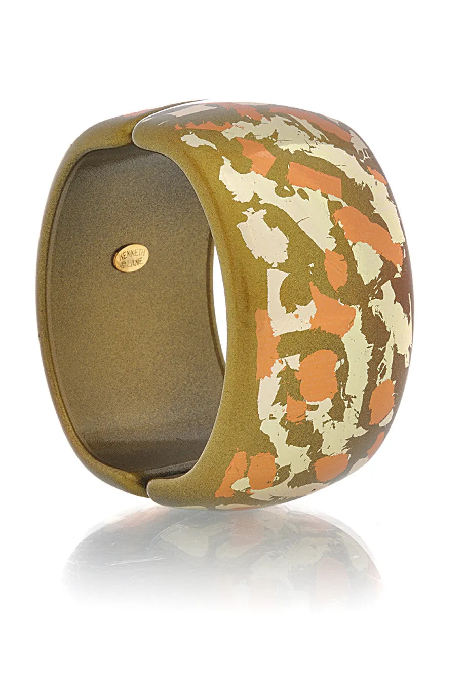 KENNETH JAY LANE Camouflage Olive Cuff