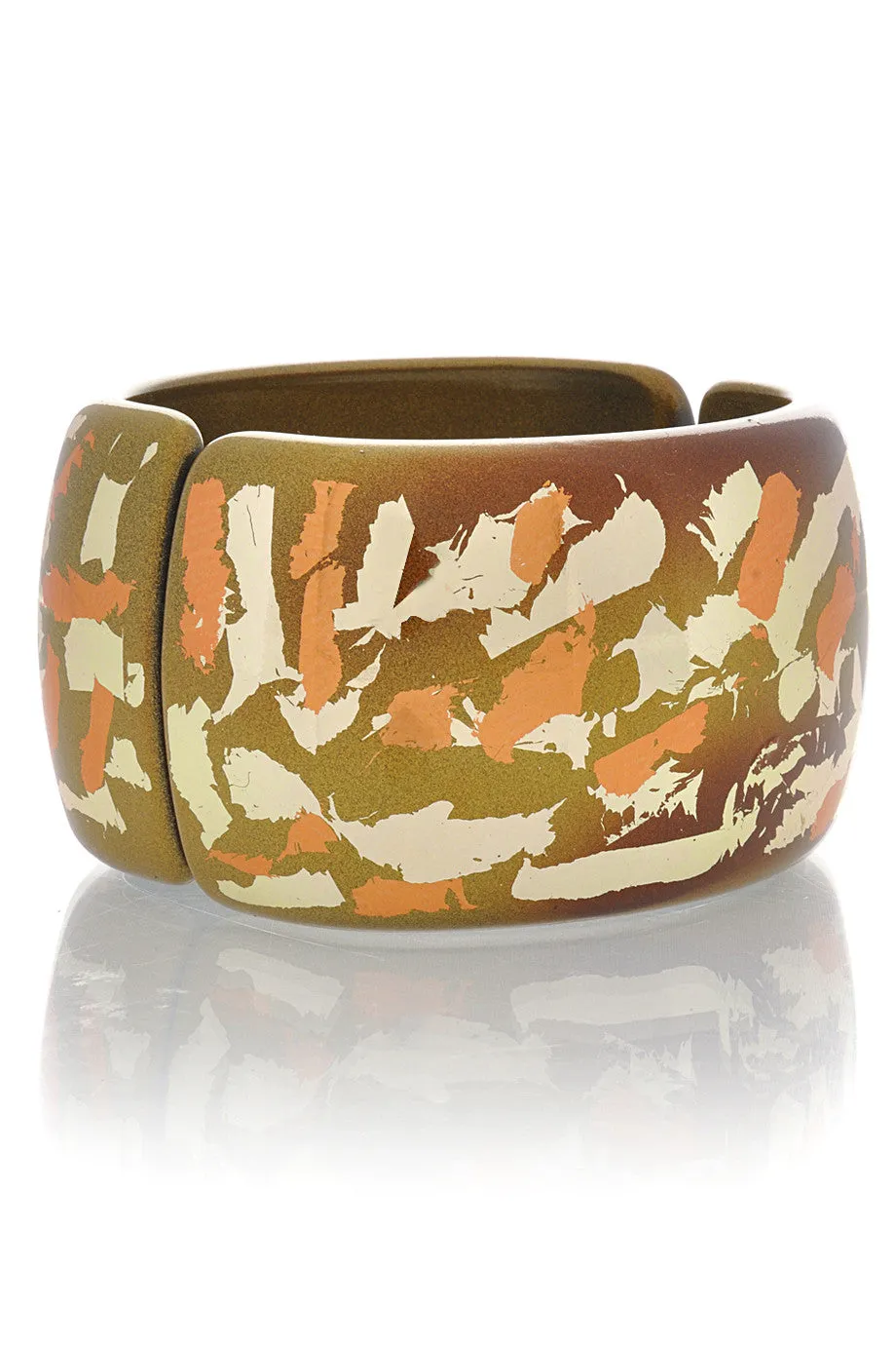 KENNETH JAY LANE Camouflage Olive Cuff