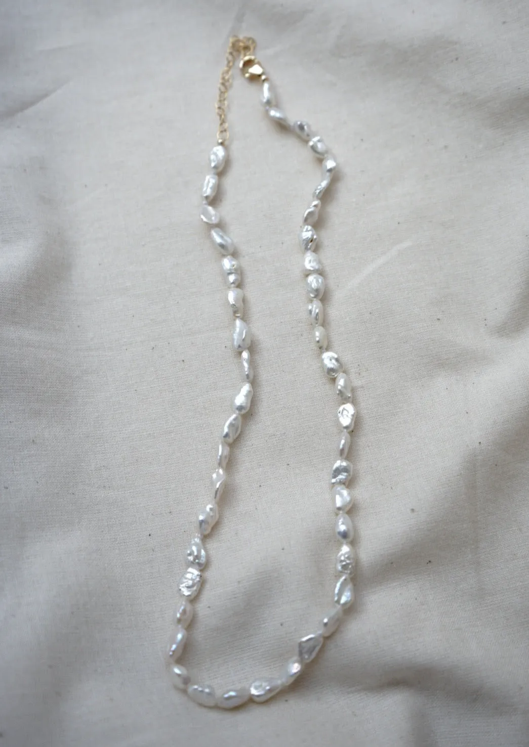 Knot Mini Keshi Pearls Layering Necklace