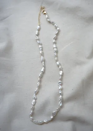 Knot Mini Keshi Pearls Layering Necklace