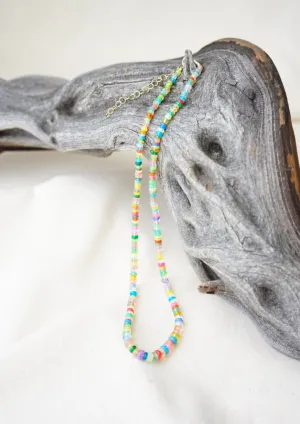 Knot Mini Rainbow Opals Layering Necklace