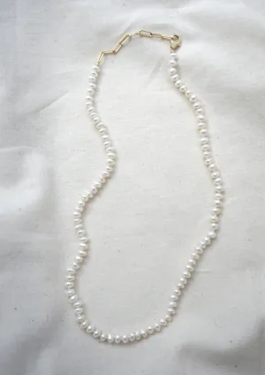 Knotted Pearl Rondelles Layering Necklace