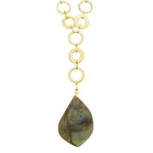 Labradorite teardrop necklace