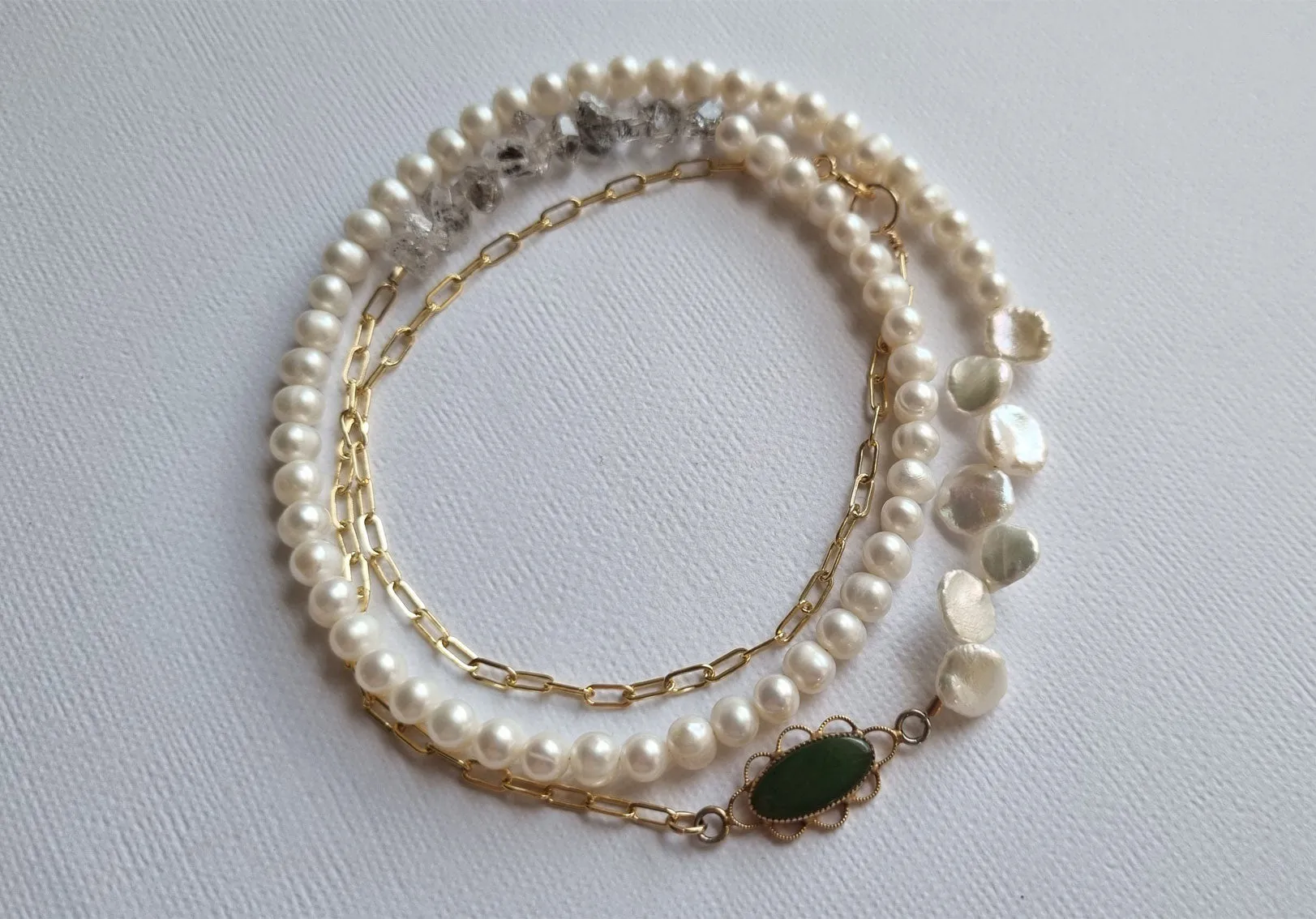 Lady Grey | long pearl chain necklace