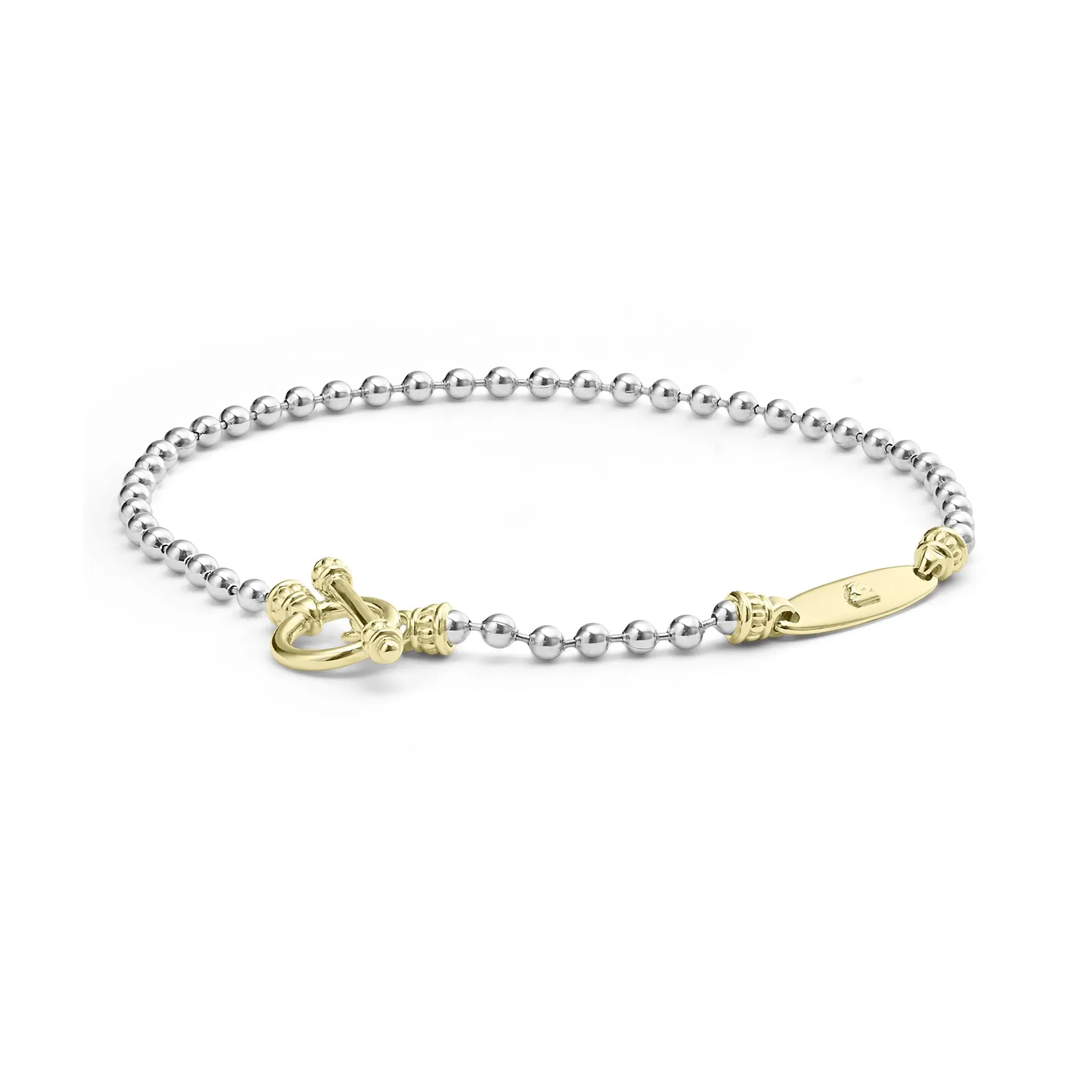 LAGOS Signature Caviar Two-Tone Beaded Toggle Bracelet