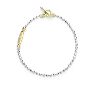LAGOS Signature Caviar Two-Tone Beaded Toggle Bracelet