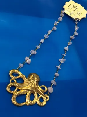 LARGE OCTOPUS PENDANT NECKLACE