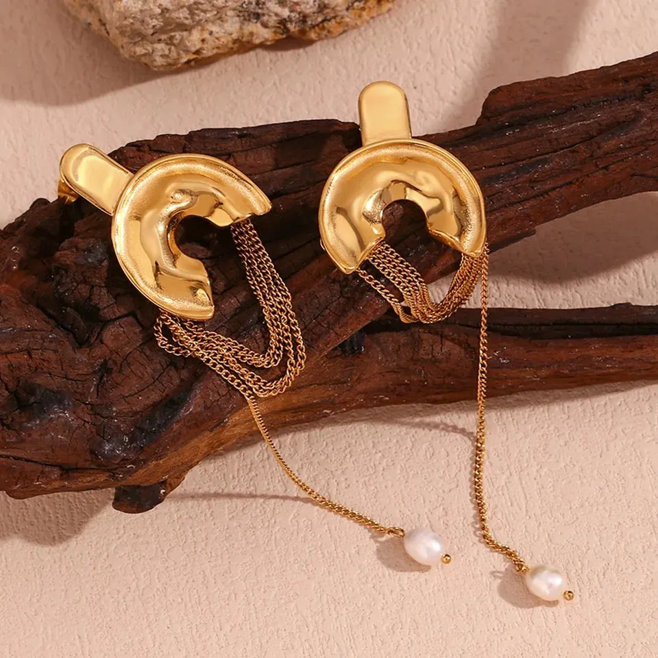 LEAH STATEMENT EARRINGS (STAINLESS STEEL)