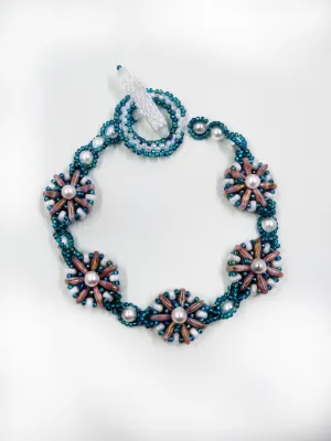 Lilac and Turquoise Bracelet