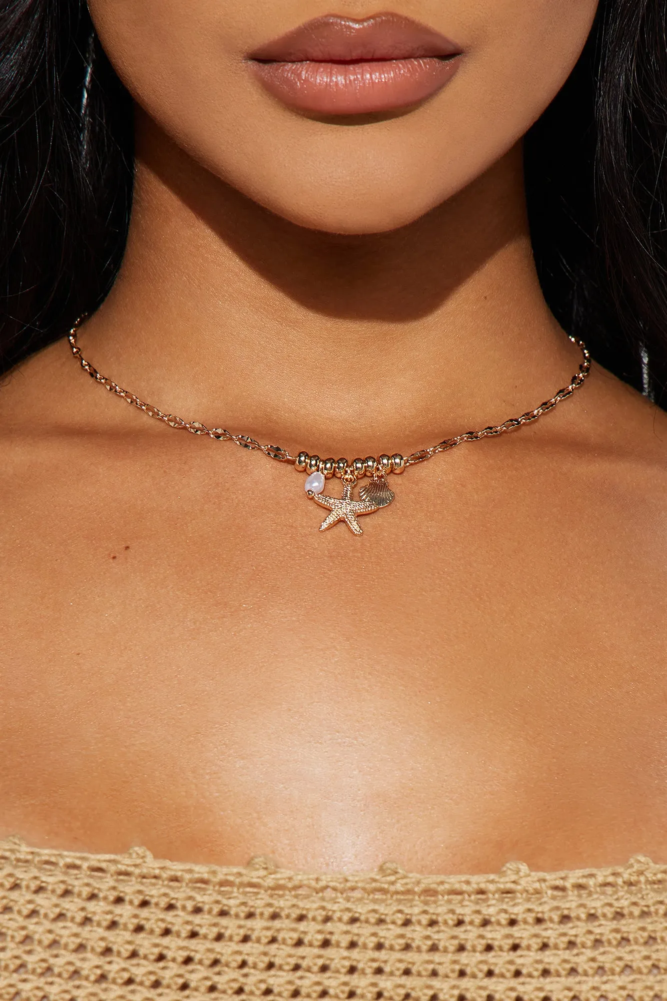 Lost My Bikini in Molokini Necklace - Gold