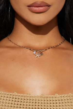 Lost My Bikini in Molokini Necklace - Gold