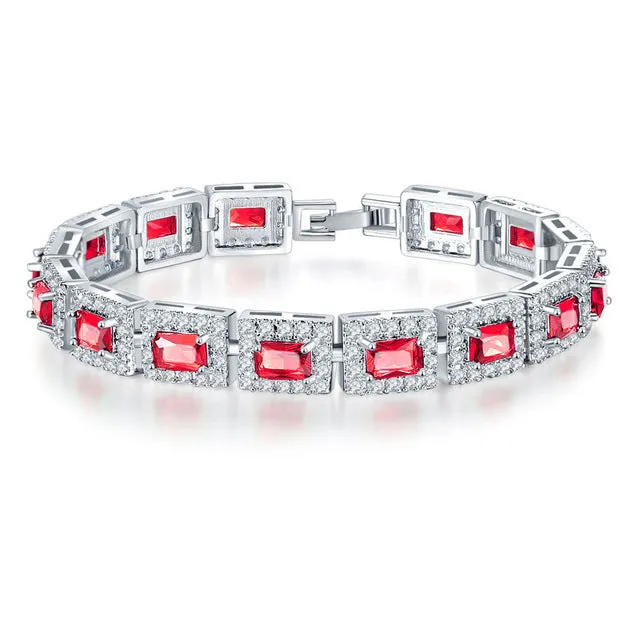 Lovers Princess White Gold Filled Bracelet