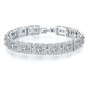 Lovers Princess White Gold Filled Bracelet
