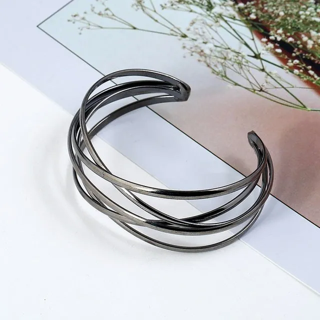 LZHLQ Cuff Bangles For Women Brand Big Bohemia Boho Fashion Bangles Indian Girls Bracelets & Bangles Female Cute Ladies Jewelry