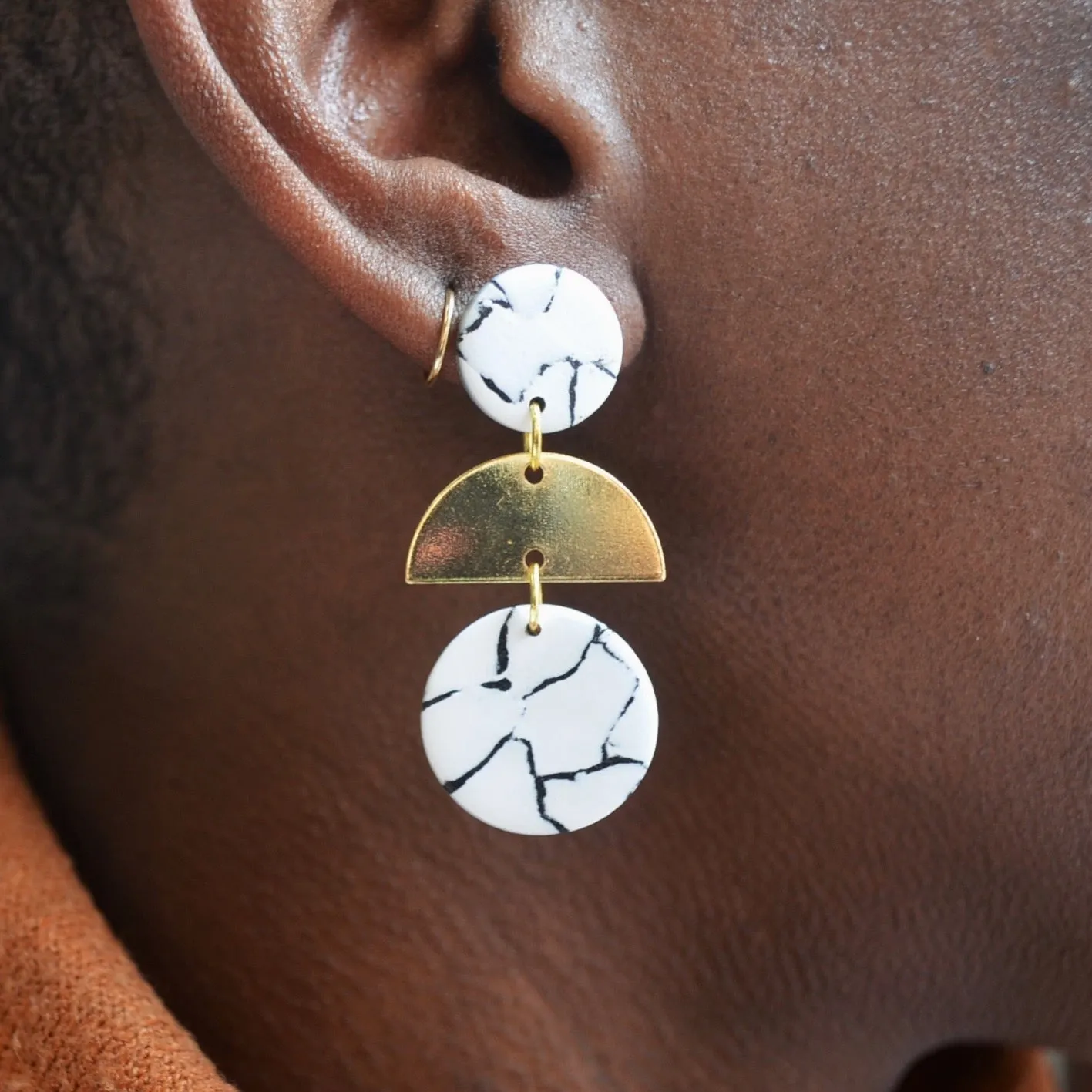 Marble Halls Statement Earrings