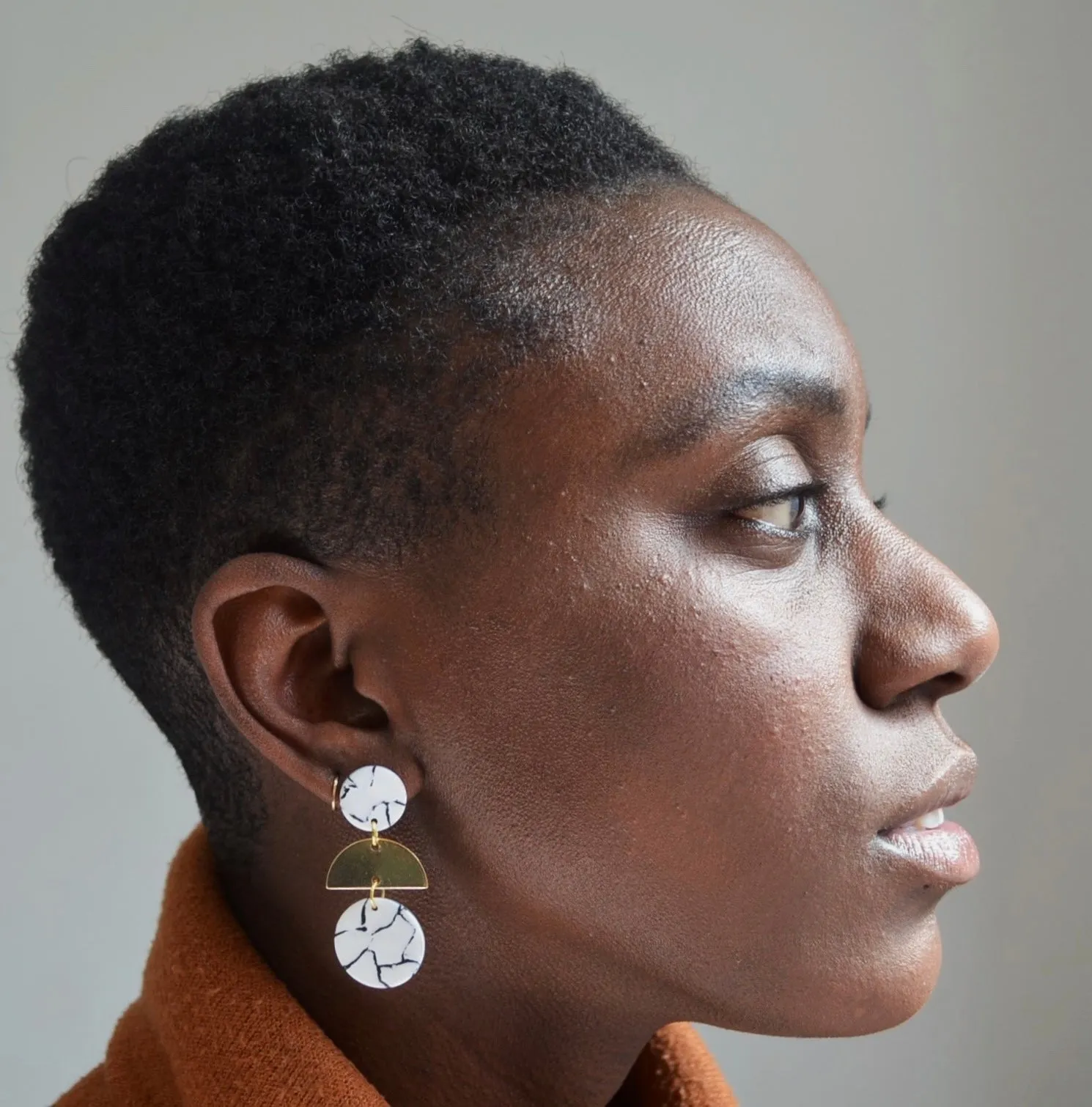Marble Halls Statement Earrings