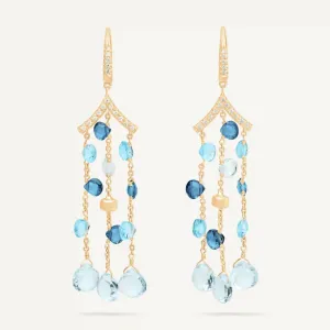Marco Bicego Mixed Topaz Three-Strand Chandelier Earrings