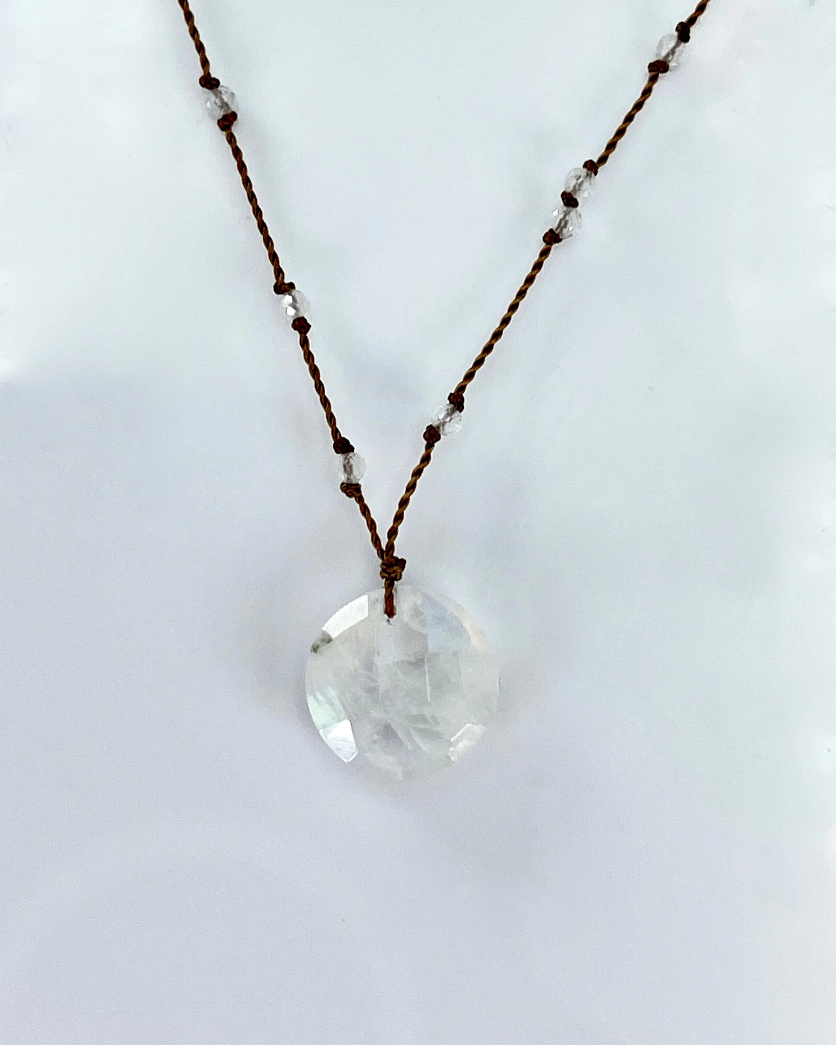 Margaret Solow Beaded Cord with Gemstone Pendants