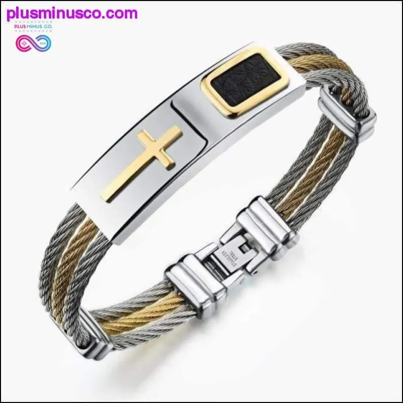 Men Bracelet Cross Stainless Steel
