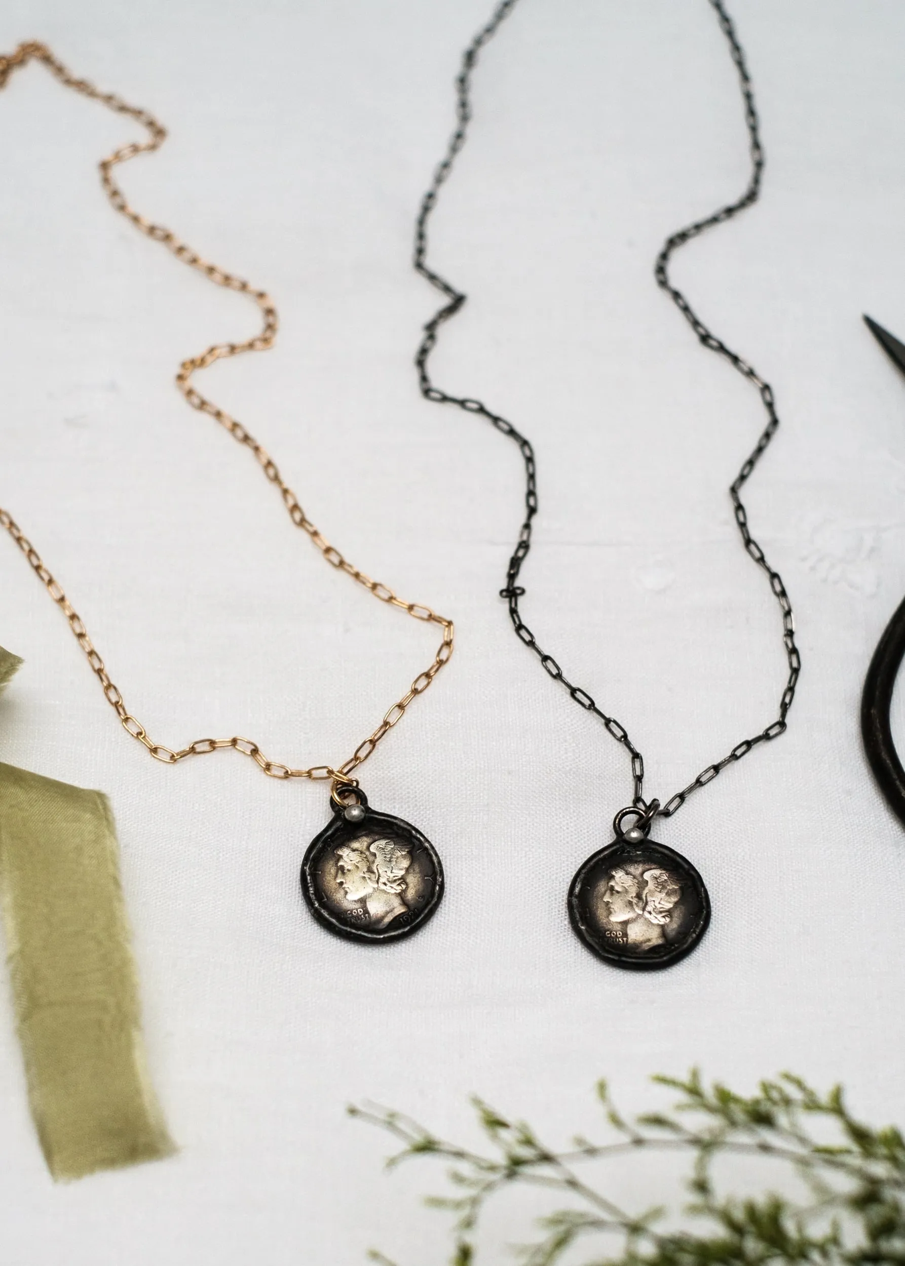 Mercury Coin Necklace