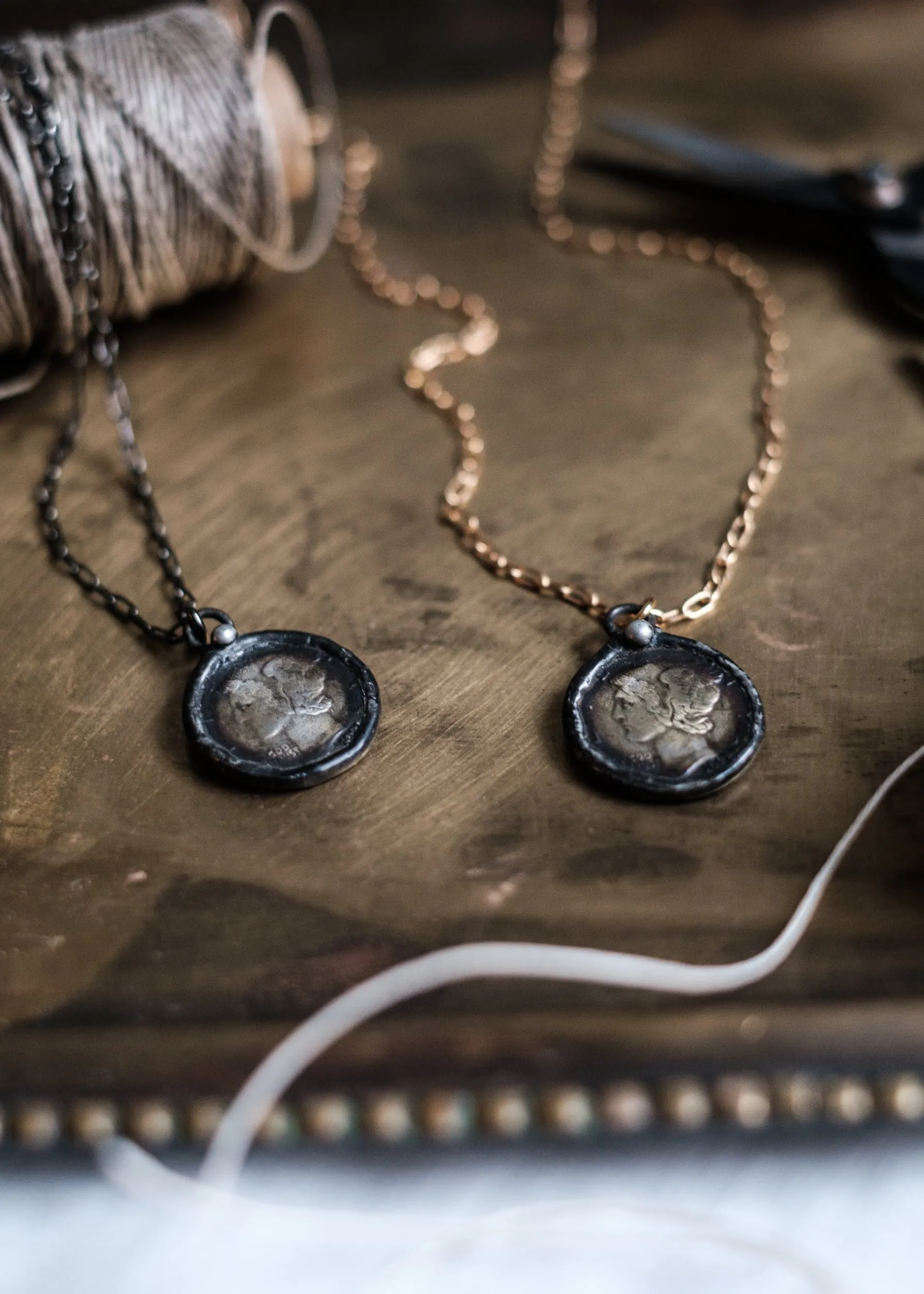 Mercury Coin Necklace