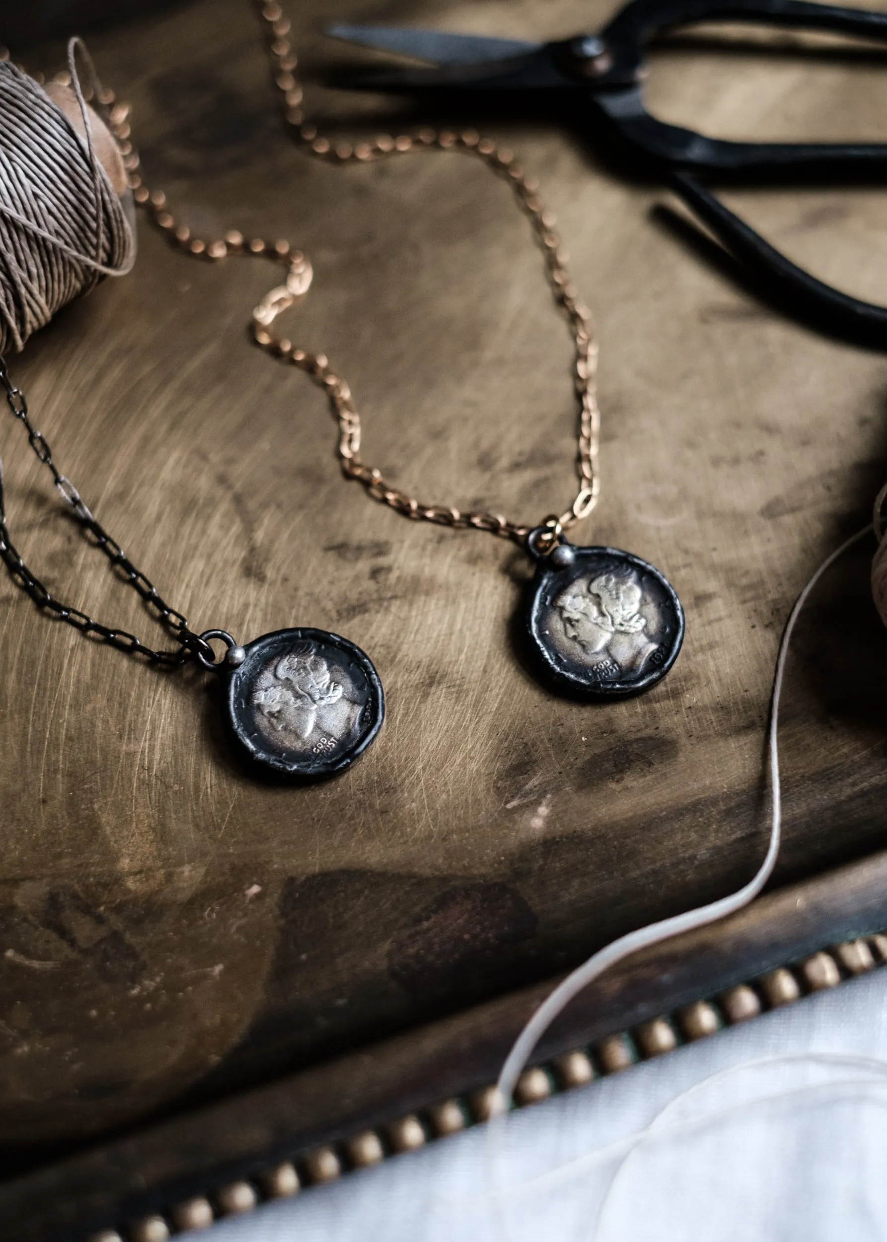Mercury Coin Necklace