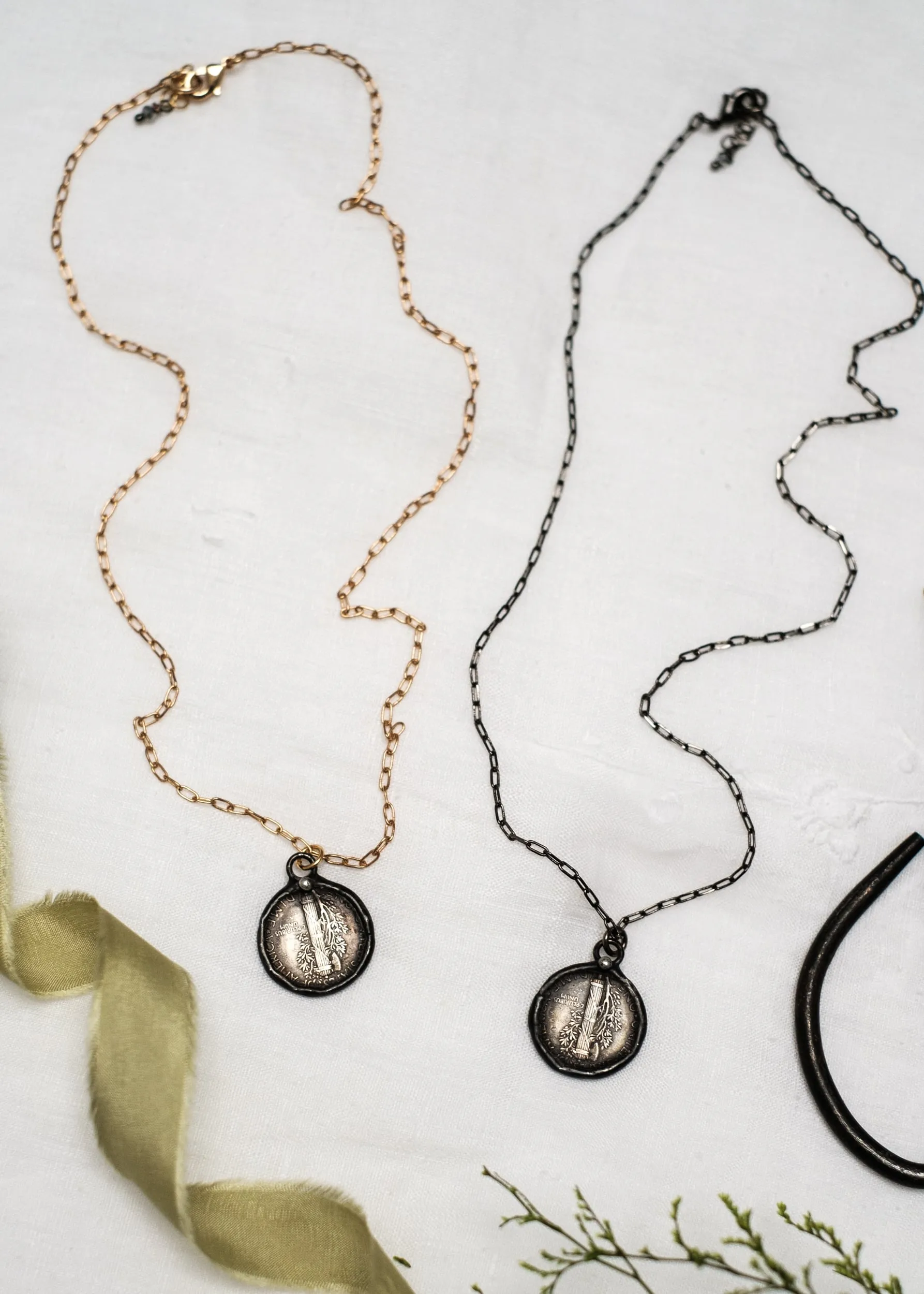 Mercury Coin Necklace