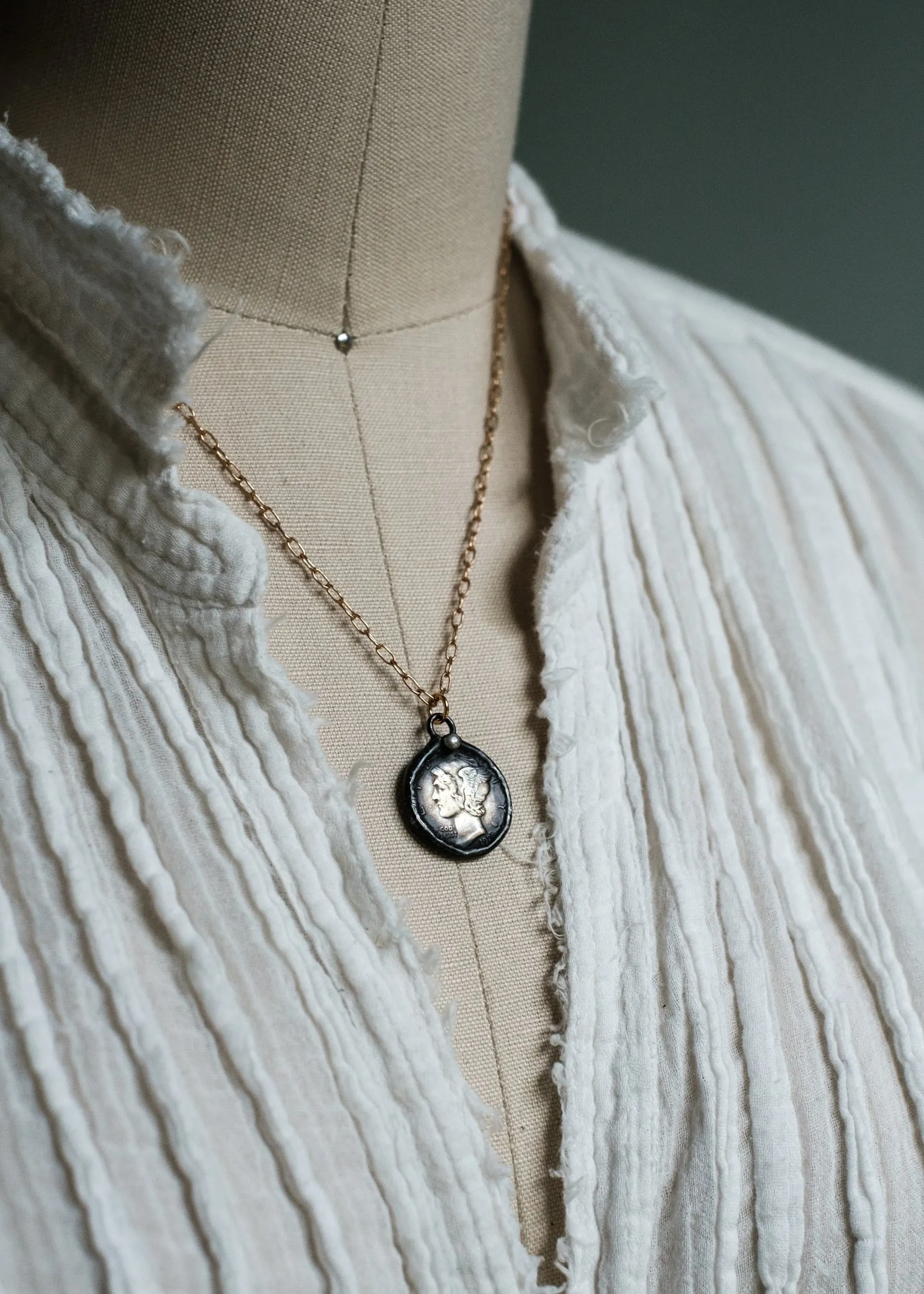 Mercury Coin Necklace