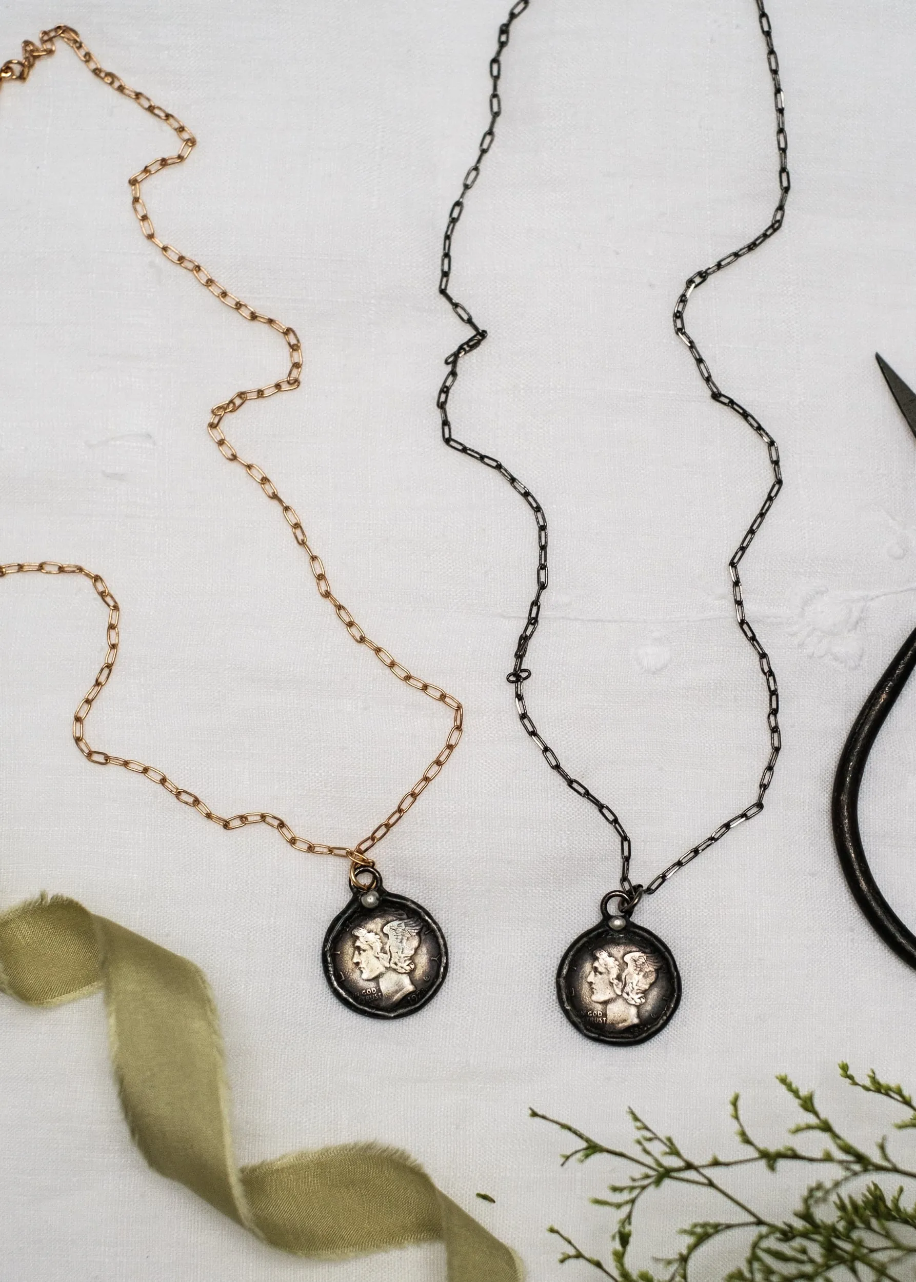 Mercury Coin Necklace