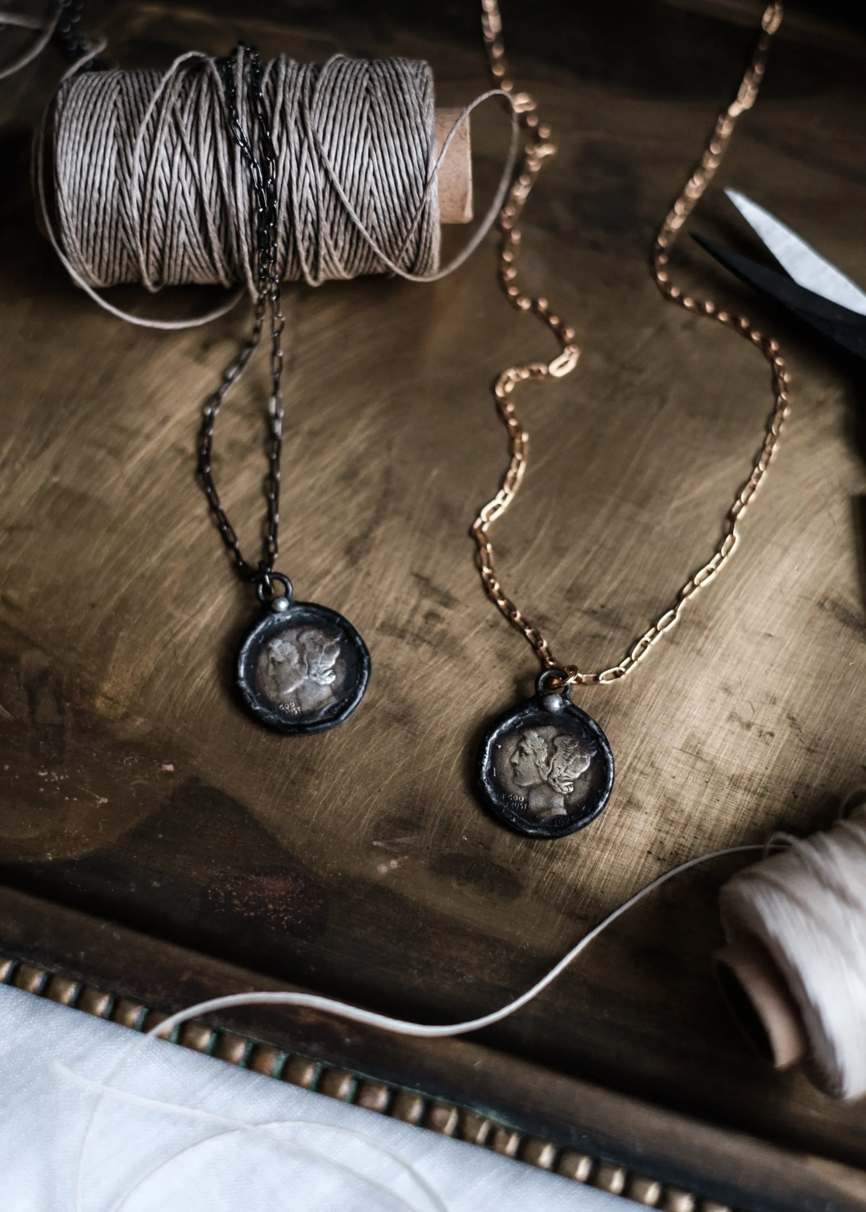 Mercury Coin Necklace