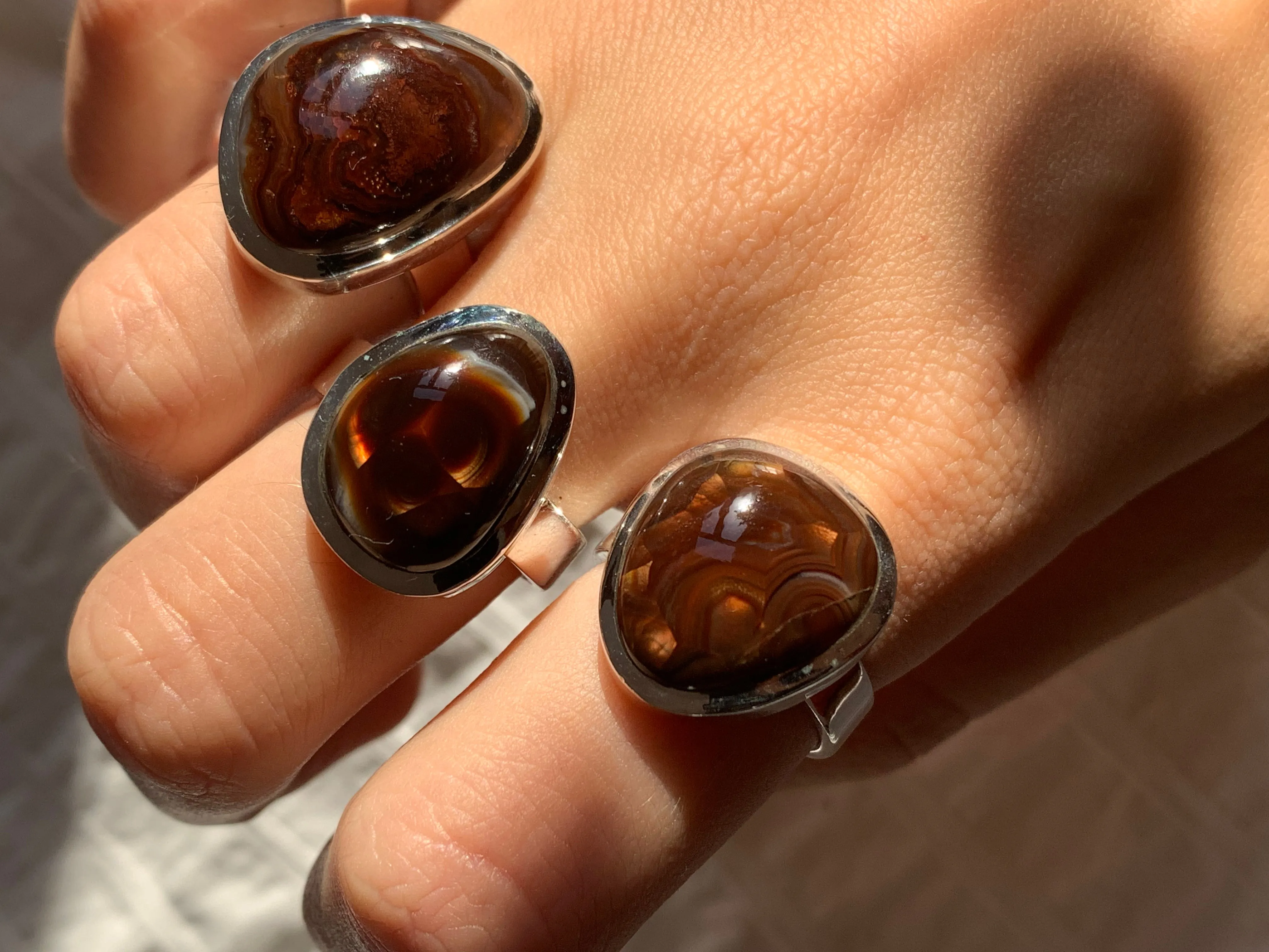Mexican Fire Agate Naevia Ring - Mix