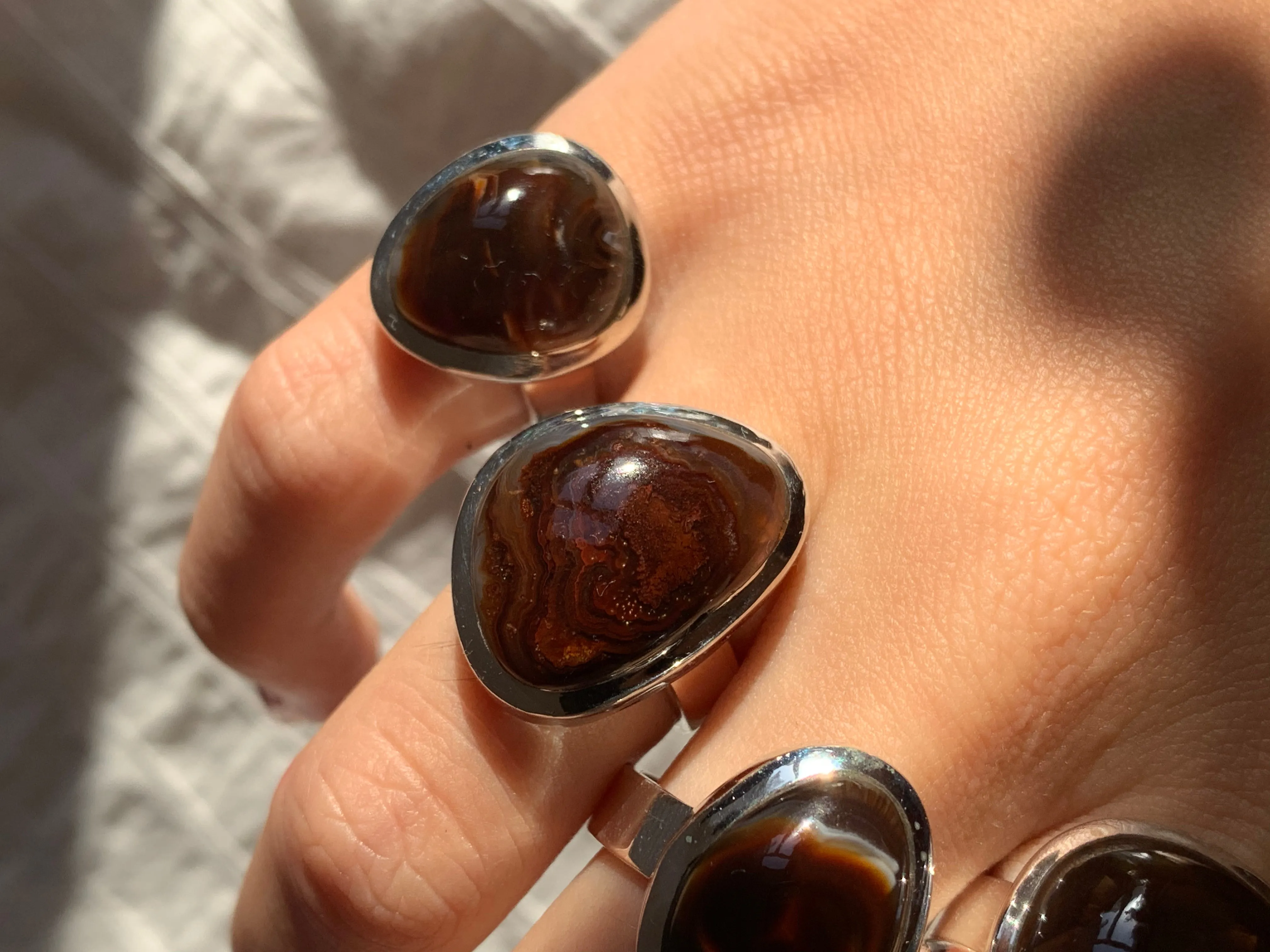 Mexican Fire Agate Naevia Ring - Mix