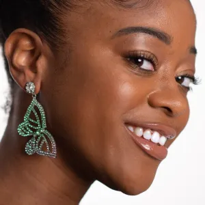 Mimi butterfly rhinestone earrings