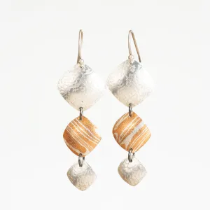 Mokume Gane Mixed Metals Earrings