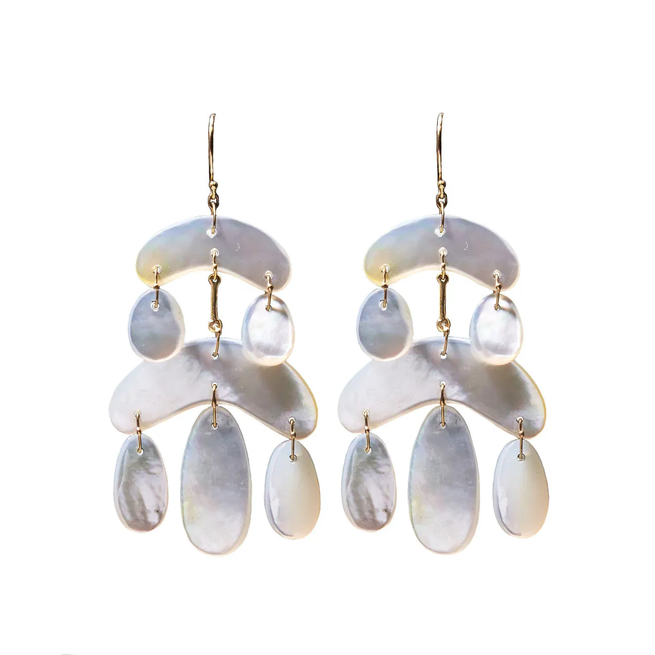 Mother of Pearl Mini Chandelier Earrings
