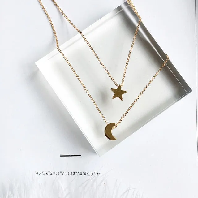 Multilayer Coin Tassels Lariat Bar Necklace