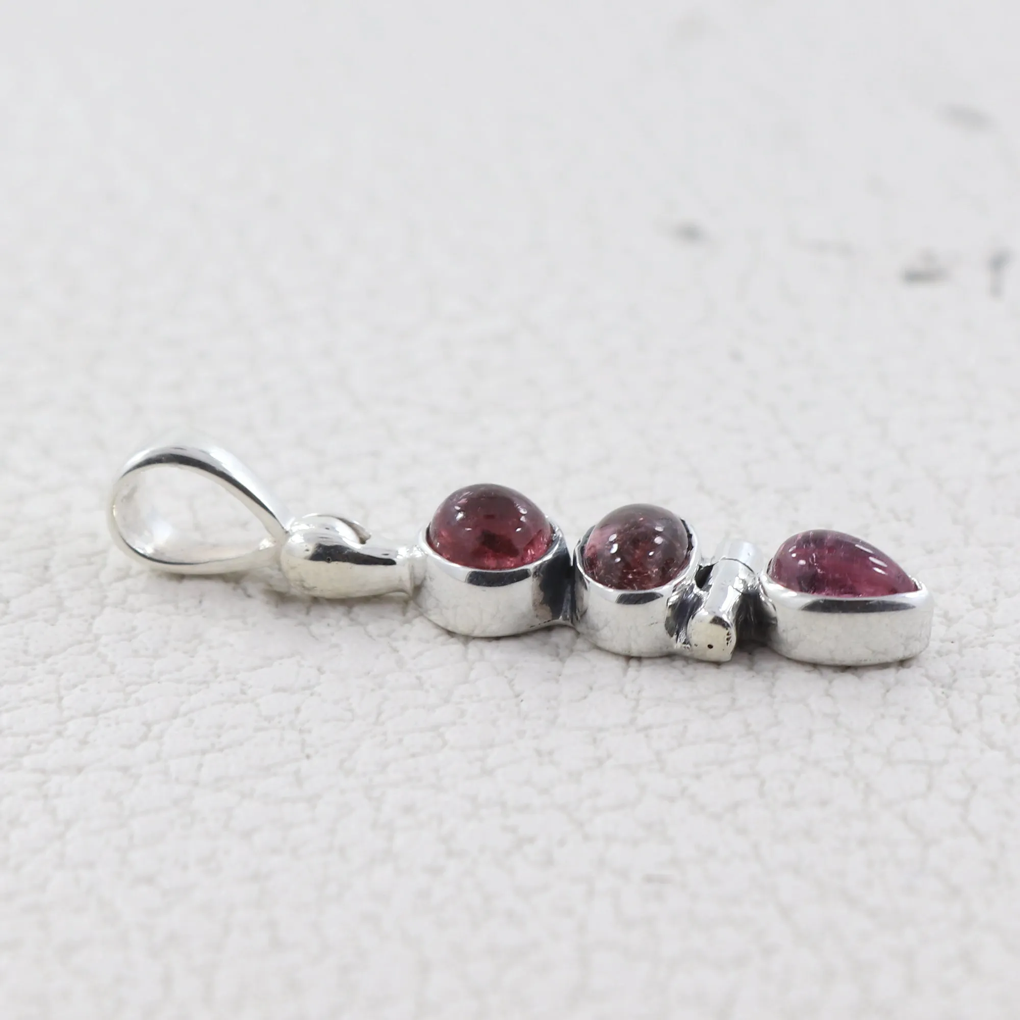Natural Tourmaline With Multi Gemstone Silver Pendants