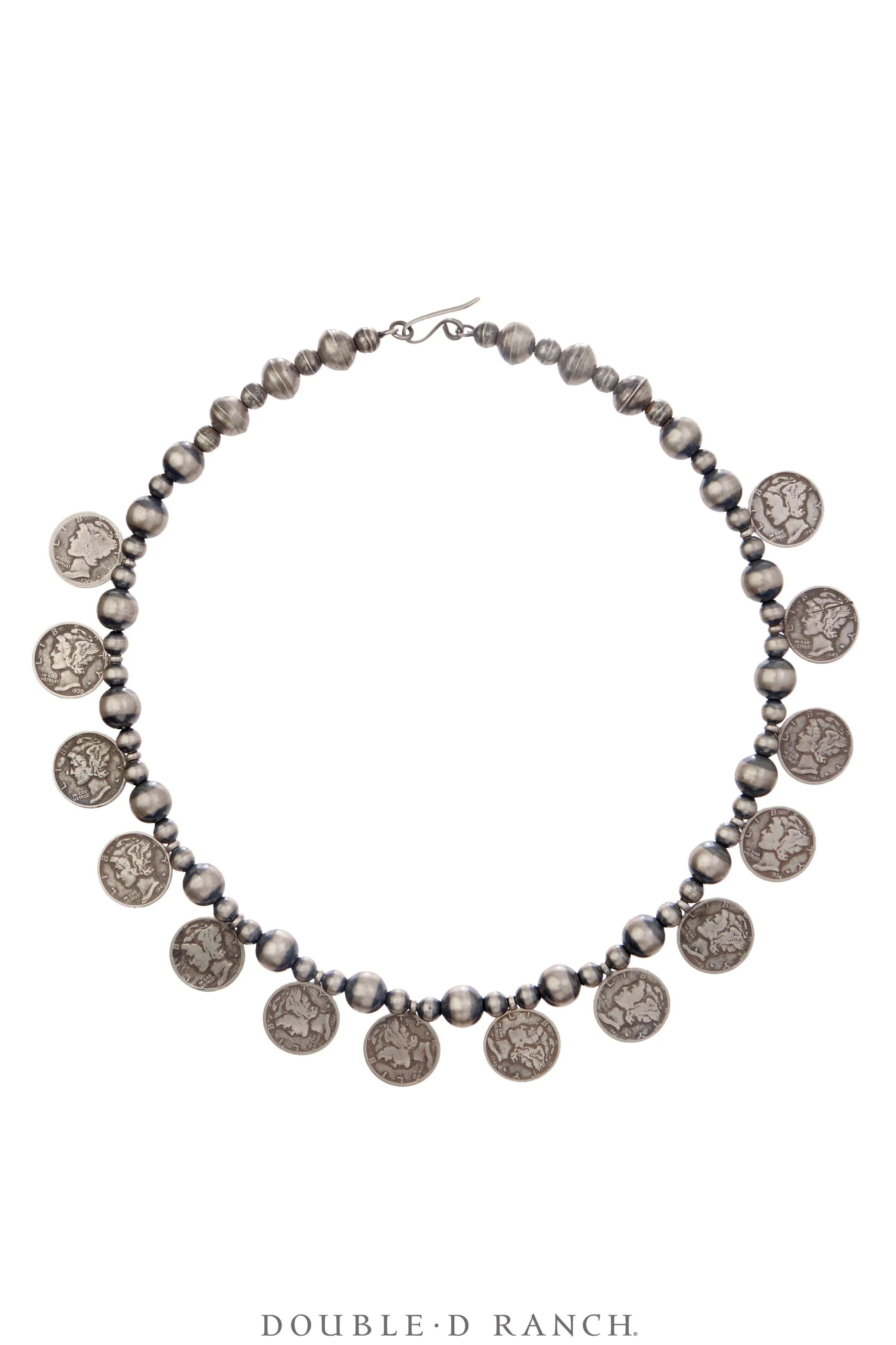 Necklace, Statement, Liberty Dime Coin, Sterling Silver, 3477