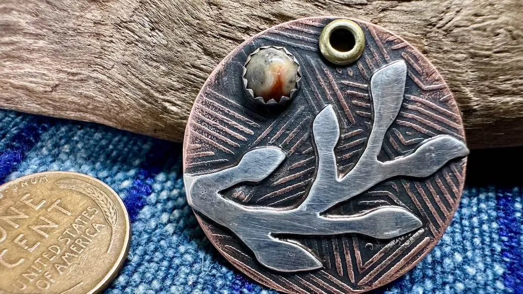 New Day Copper & Silver Gemstone Pendants