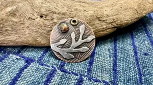 New Day Copper & Silver Gemstone Pendants