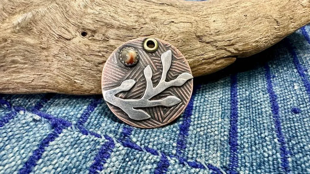 New Day Copper & Silver Gemstone Pendants