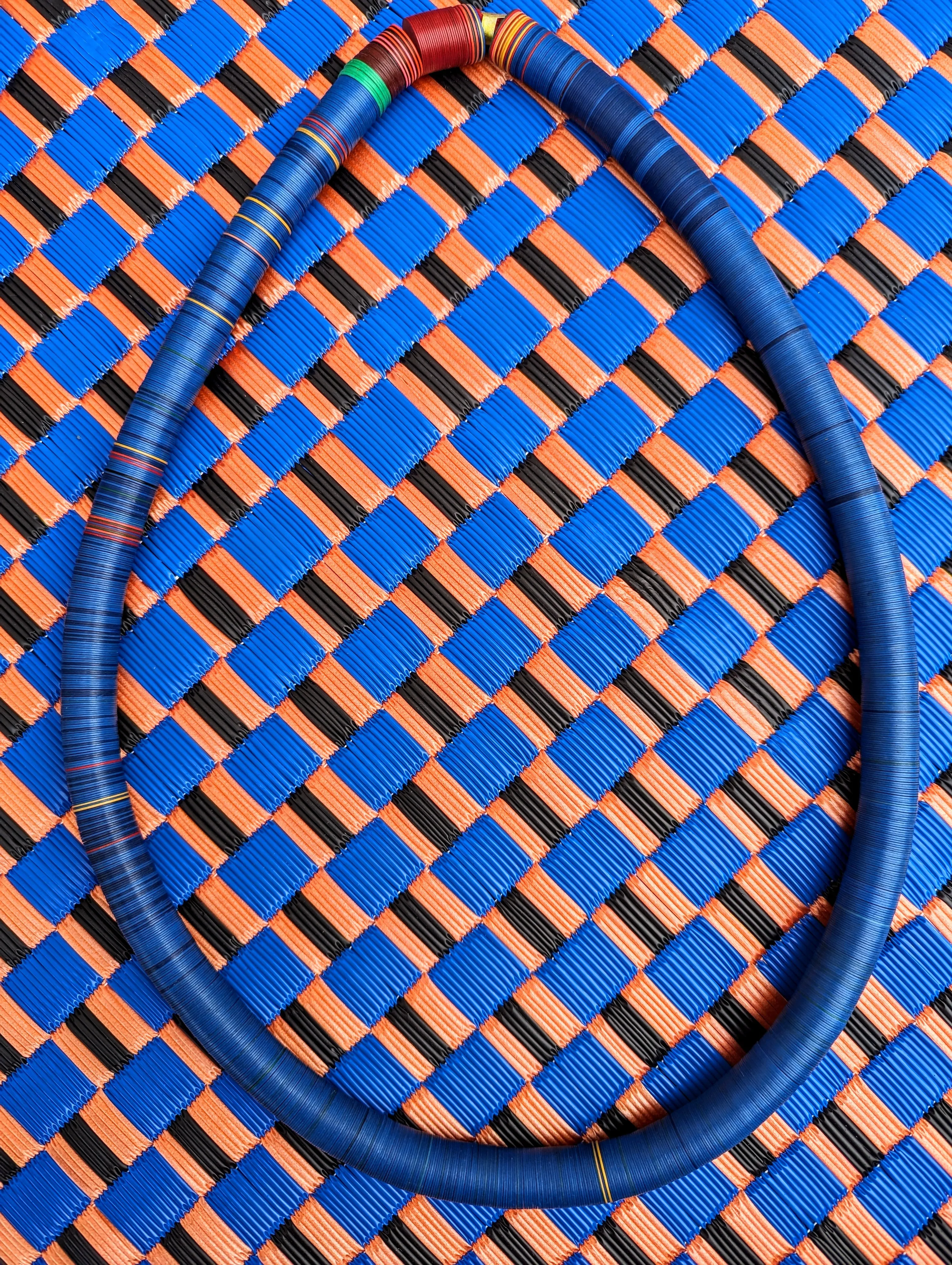 Nigerian bakelite blues necklaces