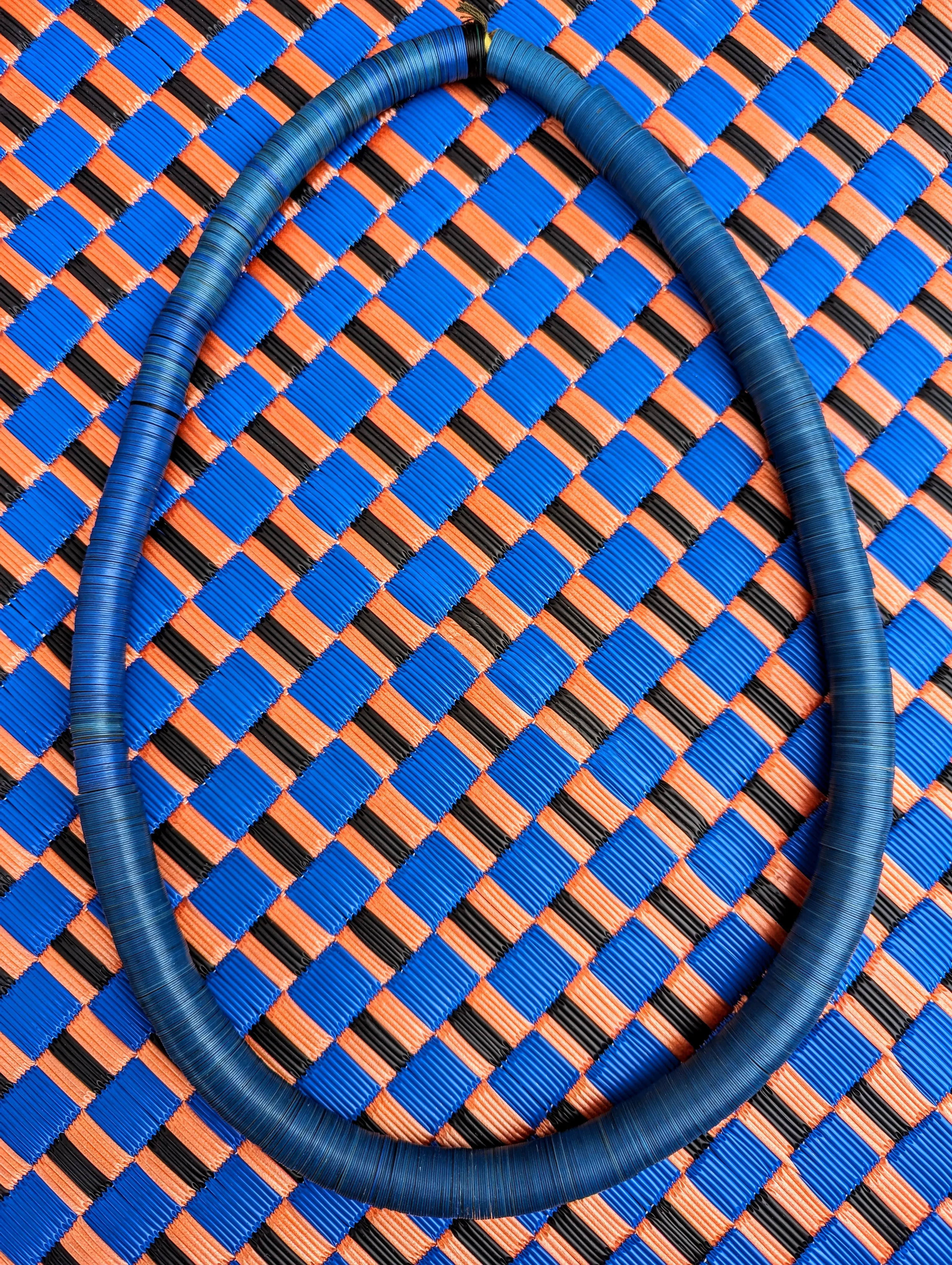 Nigerian bakelite blues necklaces