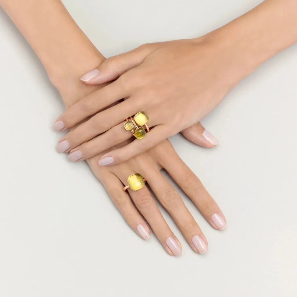 Nudo 18K Rose Gold Lemon Quartz Classic Ring