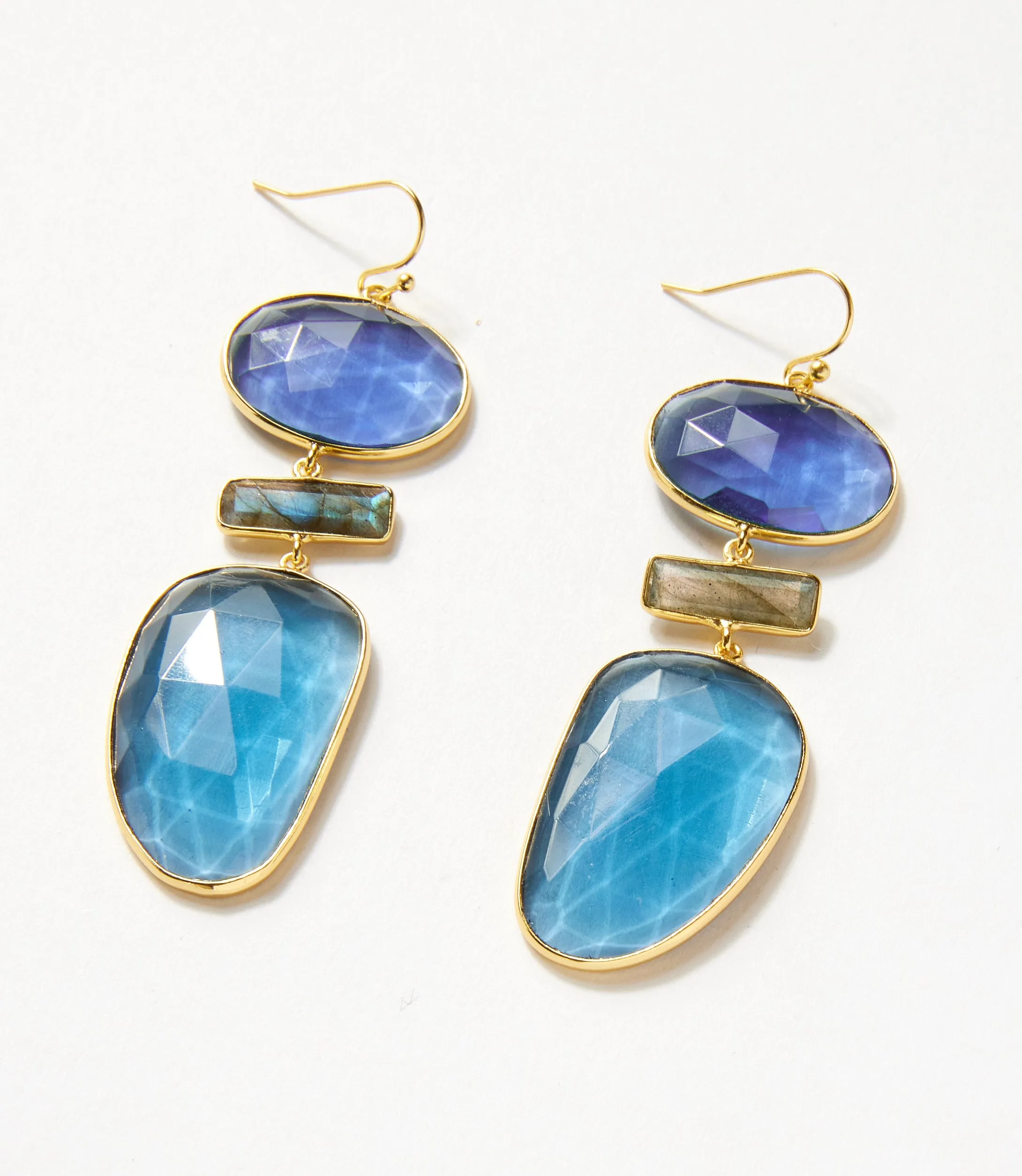 Organic Gemstone Statement Earrings