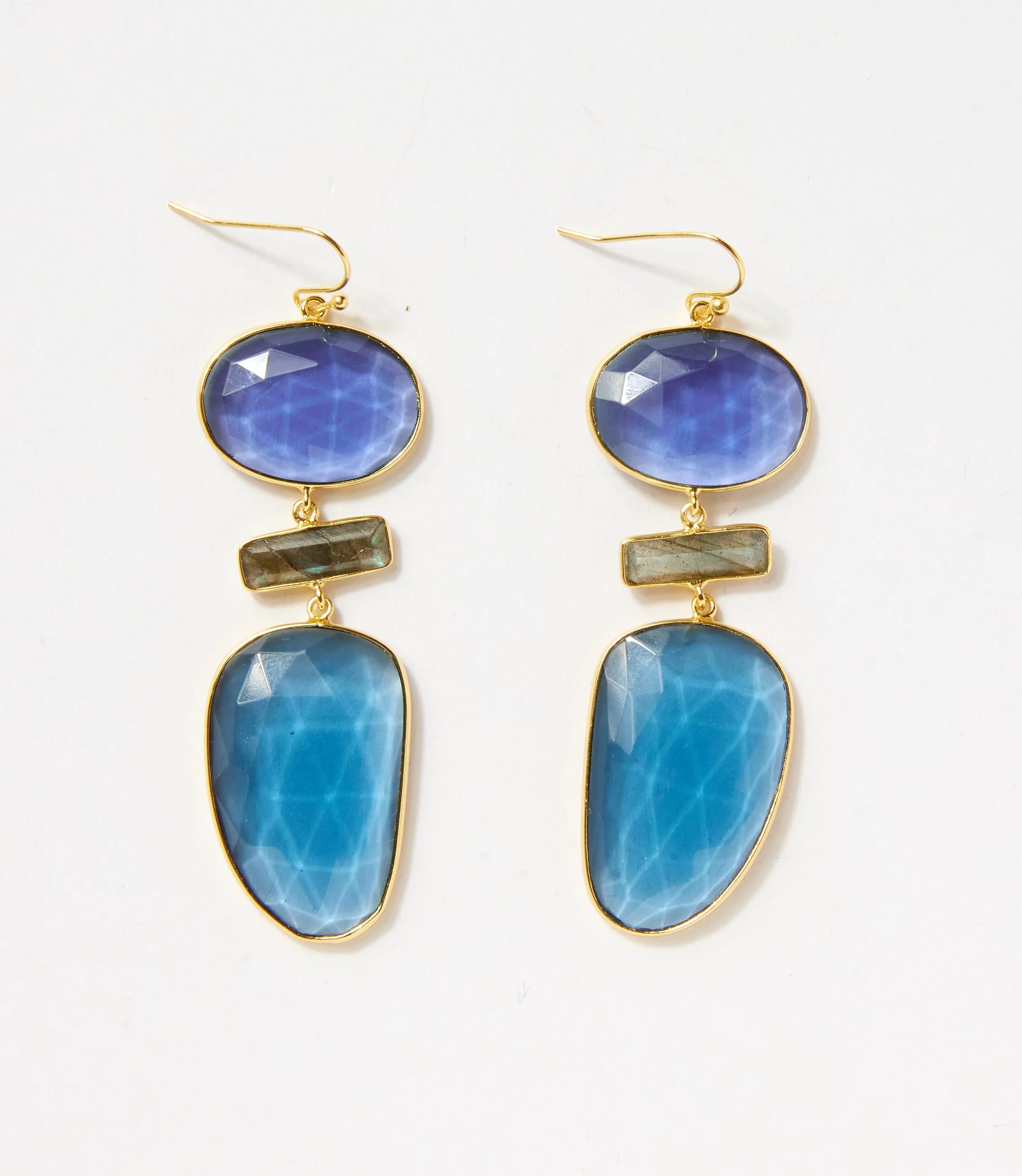 Organic Gemstone Statement Earrings