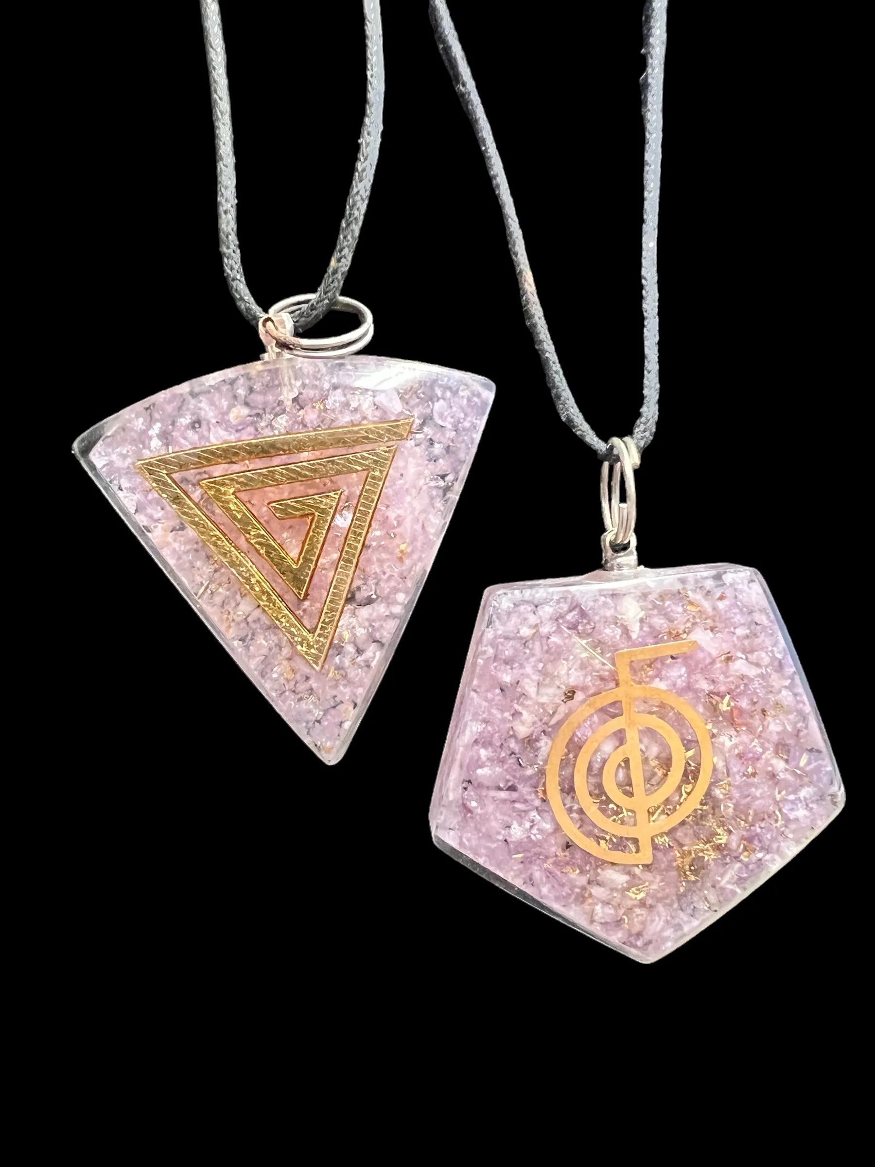 Orgonite Gemstone Pendants with Cord
